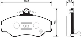 Фото 1/2 Колодки тормозные SANGSIN BRAKE SP1072 /5810143A00/ Hyundai Porter-ТагАЗ, H-100