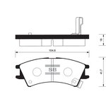 SP1096, SP1096SNS_=675 02 !колодки дисковые п.\ Hyundai Atos/Atos Prime 1.0i 12V 98