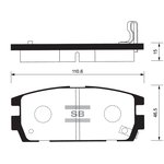 Колодки тормозные задние SANGSIN BRAKE SP1098