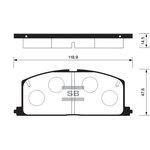 SP1105, SP1105_колодки дисковые передние!\ Toyota Camry 82-88/Carina 1.6-2.0D  98