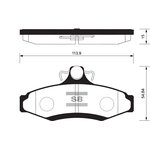 Колодки тормозные задние SANGSIN BRAKE SP1114