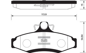 Фото 1/2 Колодки тормозные задние SANGSIN BRAKE SP1114