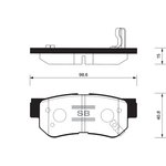 SP1117, SP1117SNS_=746 02 !колодки торм.зад.диск.\ Hyundai Sonata 99-00