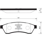 SP1119-R, SP1119RSNS_!колодки дисковые з.\ Daewoo Magnus/Evanda 2.0/2.5i 99