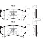 SP1122, SP1122_колодки дисковые передние!\ Nissan Almera 1.4-1.6i/2.0D 95-00