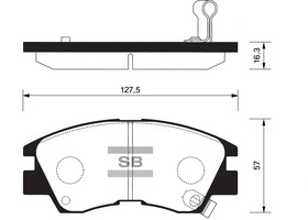 Фото 1/2 SP1135, SP1135_колодки дисковые передние!\Mitsubishi Pajero 3.0/2.5TD 87-91/L200/L300 1.6-2.5TD  94