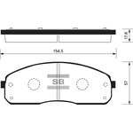 SP1175, Колодки тормозные Kia Bongo III/K3000/K3600 3.0D/3.6D SANGSIN BRAKE