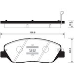 SP1194, Колодки тормозные HYUNDAI Santa Fe пер `06- /Kia Mohave SANGSIN