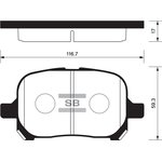 SP1226, Колодки тормозные LEXUS RX300 98-03, TOYOTA CAMRY V20 96-01 SANGSIN BRAKE