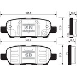 Колодки тормозные задние SANGSIN BRAKE SP1250