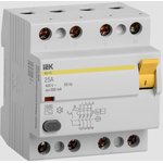 Выключатель дифференциального тока 4п 25A 300mA тип AC ВД1-63 ИЭК MDV10-4-025-300