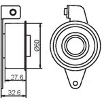 gt80210, Ролик натяжителя ремня Ford