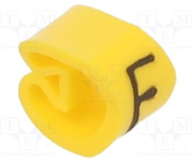 PA-10003AV40.F, Markers; Marking: F; 2.5?5mm; PVC; yellow; -30?60°C; leaded; PA-1