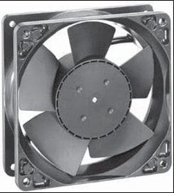 Фото 1/9 4114NH3, DC Fans Tubeaxial Fan, 119x119x38mm, 24VDC, 182.4CFM, 19.5W, 65dBA, 6000RPM, Ball