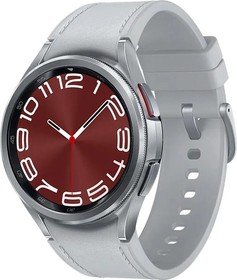 Фото 1/6 Смарт-часы Samsung Galaxy Watch 6 Classic LTE 43мм 1.3" Super AMOLED корп.серебристый рем.серебристый (SM-R955FZSACAU)