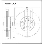 ADC01100V, Диск тормозной | перед |