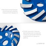 33370-125_z01, ЗУБР Турбо, d 125 мм, сегментная алмазная шлифовальная чашка ...