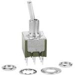 M2032ES1W03, Switch Toggle ON None ON 3PDT Small Flat Lever PC Pins 6A 250VAC ...