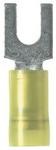 PNF10-10F-L, Fork Terminal 10-12AWG Copper Yellow 25.78mm Tin Bottle
