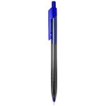 Ручка шариков. автоматическая Deli Arrow EQ01330 прозрачный/синий d=0.7мм син. черн.