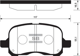 Фото 1/2 Колодки тормозные передние SANGSIN BRAKE SP1270