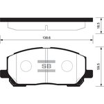 SP1384, SP1384_колодки дисковые передние!\ Lexus RX300 V6 00-01