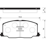 SP1436, SP1436_колодки дисковые передние!\ Toyota Camry 2.0-2.0TD 86-91/Carina ...