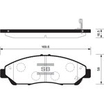 SP1452, Колодки тормозные Acura MDX 07-11, Honda Pilot 09-11 Пер SANGSIN BRAKE