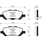 SP1459, Колодки тормозные Toyota Venza 09-11 задние SANGSIN BRAKE