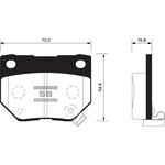 SP1487, SP1487SNS_=GDB3308=365 21=D7053M-01 !колодки дисковые з.\ Subaru Impreza ...