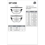 SP1498, SP1498_колодки дисковые з.!\ Ford Maverick 2.0-3.0, Mazda Tribute 2.3/3.0 04
