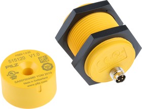 Фото 1/3 505220, PSENmag Series Magnetic Non-Contact Safety Switch, 24V dc, Plastic Housing, 2NO, M8