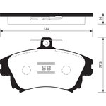 Колодки тормозные SANGSIN BRAKE SP1530 VOLVO S40 97-03, MMC CARISMA высота77.3мм