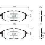 Колодки тормозные SANGSIN BRAKE SP1534 SUBARU Outback/LEGACY 3.0 пер