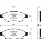 Колодки тормозные SANGSIN BRAKE SP1541 SUZUKI LIANA пер