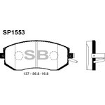 Колодки тормозные SANGSIN BRAKE SP1553 Subaru Forester