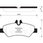 Колодки тормозные SANGSIN BRAKE SP1562 VW Crafter 06- задн