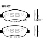 Колодки тормозные SANGSIN BRAKE SP1567 CR-V III (01/07-) пер