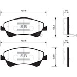 Колодки тормозные SANGSIN BRAKE SP1580 T AVENSIS 09-