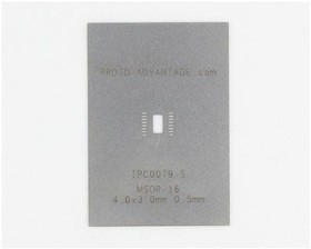 IPC0079-S, Sockets & Adapters MSOP-16 SteelStencil