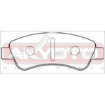 AKD-0182, Колодки тормозные дисковые передние, PEUGEOT 206/307 2000- ,PARTNER ...