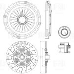FR812, Сцепление MAN TGA комплект TRIALLI
