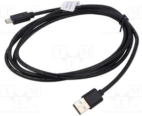 AK-300154-018-S, Cable; Power Delivery (PD),USB 2.0; USB A plug,USB C plug; 1.8m