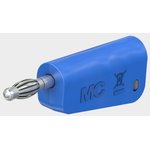 4 mm plug, screw connection, 1.0 mm², blue, 64.1040-23