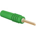 1 mm plug, solder connection, 0.25 mm², green, 22.2602-25