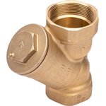 Фильтр сетчатый латунный Y-образный Ду50 Ру16 муфтовый уплотнение паронит ...