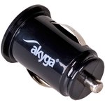 AK-CH-02, Автомобильны блок питания; гнездо USB A x 2; 5В/2,1А; черный