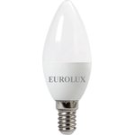 Лампа светодиодная LL-E-C37-5W-230-2,7K-E14 (свеча, 5Вт, тепл., Е14) Eurolux, , шт