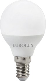 LED lamp LL-E-G45-7W-230-2,7K-E14 (ball, 7W, heat, E14) Eurolux, , pcs