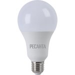 Лампа светодиодная LL-R-A80-20W-230-3K-E27 (груша, 20Вт, тепл., Е27) Ресанта, , шт